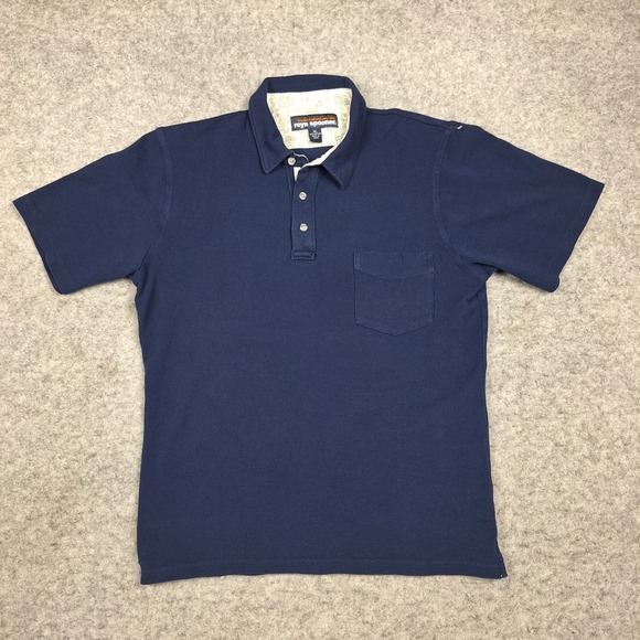 Reyn Spooner Hawaiian Polo‎ Shirt Mens XL Navy Blue Casual - Picture 1 of 6